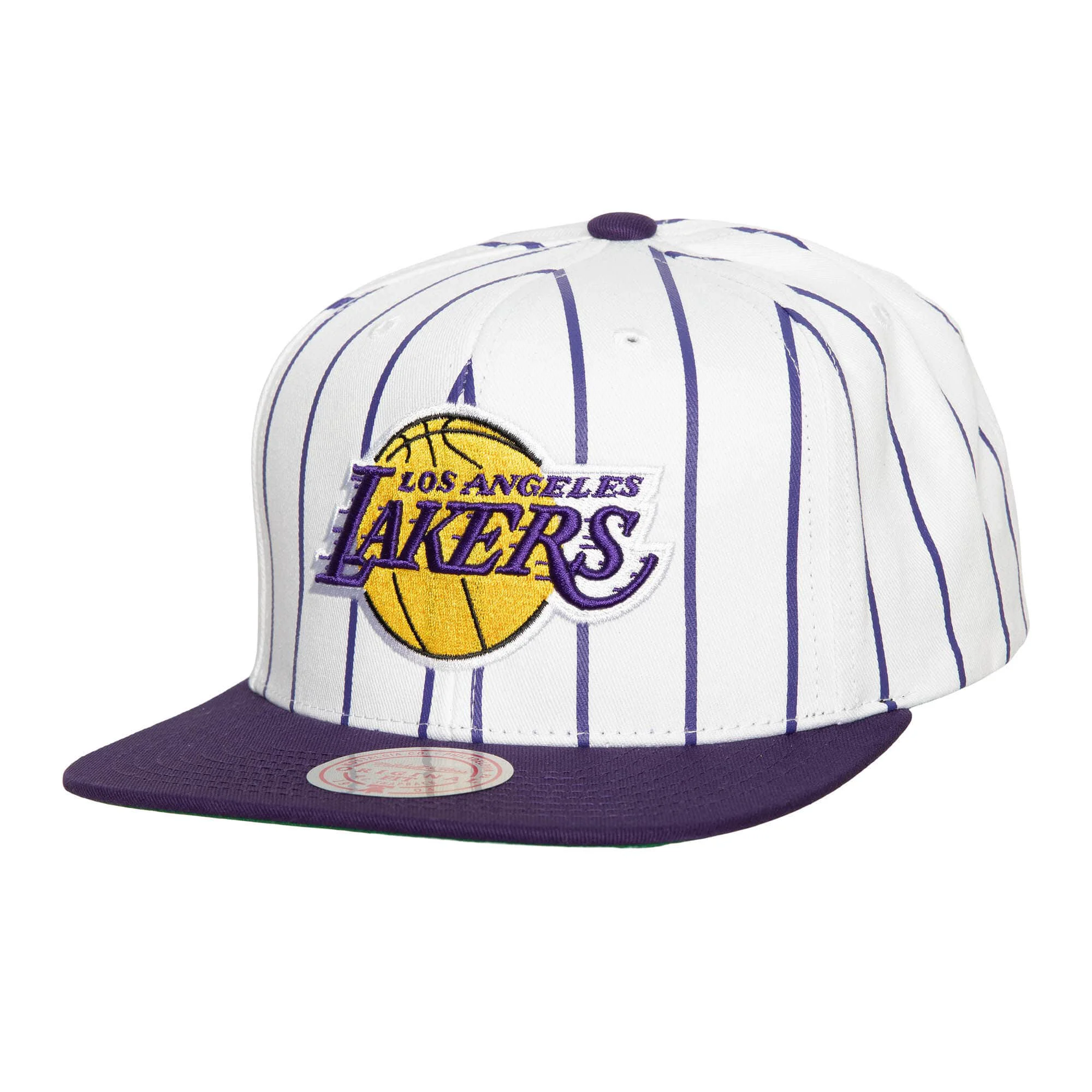 Elegant Mitchell Ness Men's NBA Retro Pinstripe Snapback Lakers Snapback Caps Verified