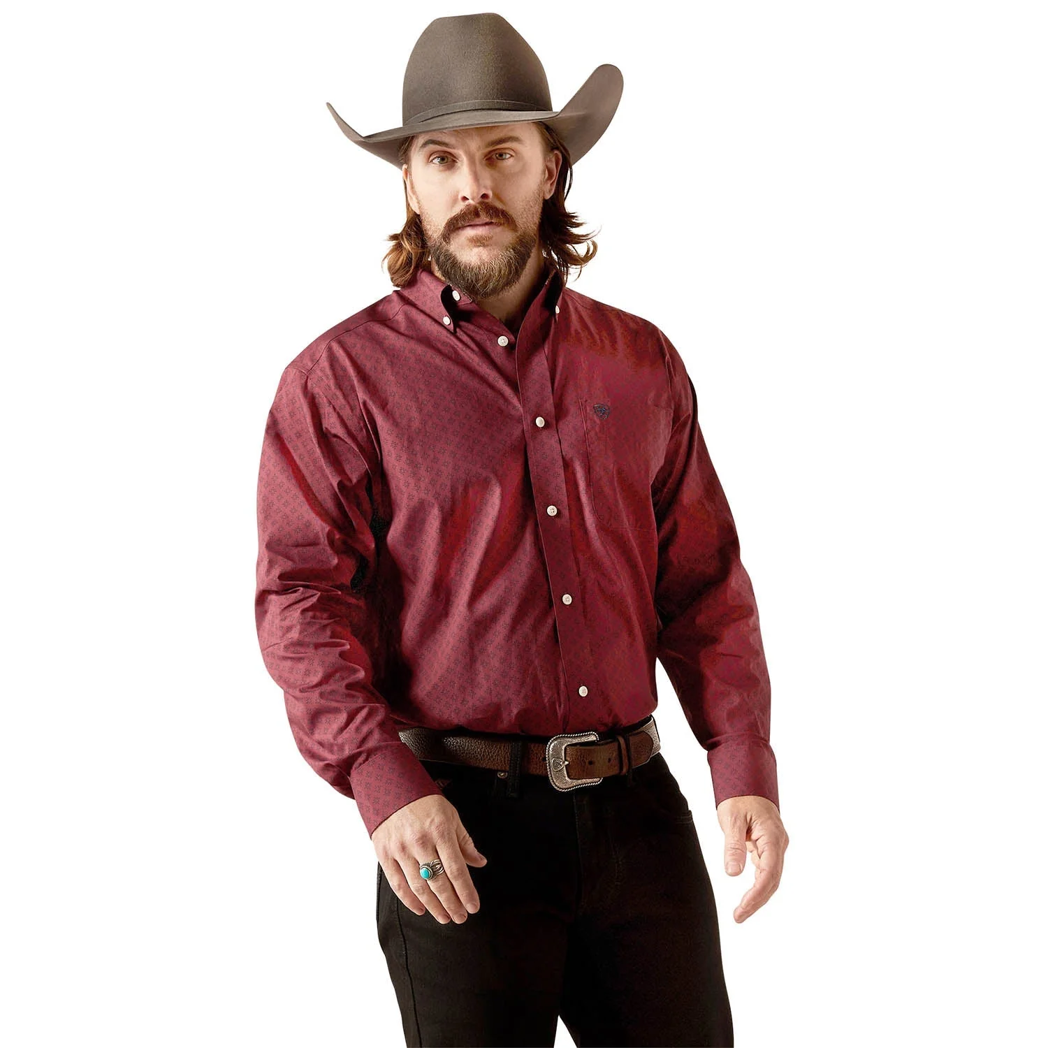 Clean Ariat Men's Wrinkle Issac Longsleeve Shirt Solid