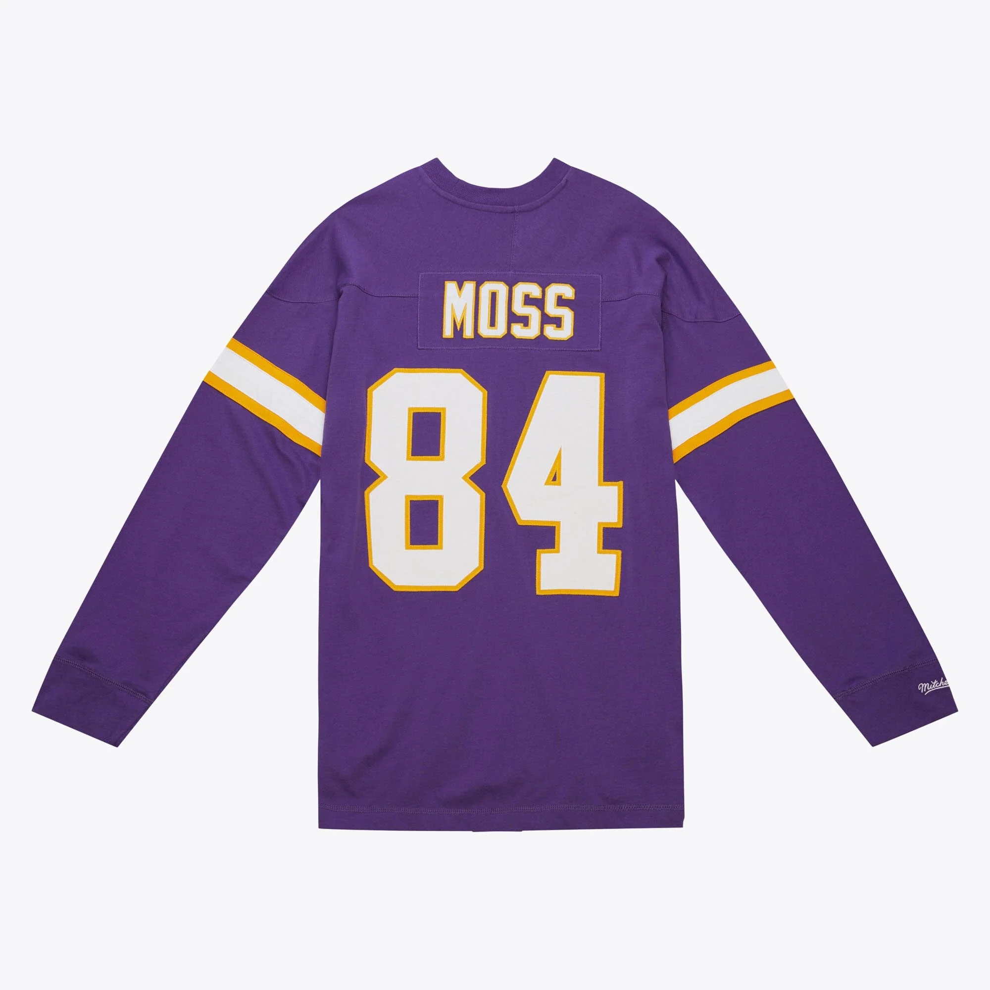 Breathable Mitchell Ness Men's NFL N N Ls Tee Vikings 2000 Randy Moss Long Sleeve Shirts Efficient