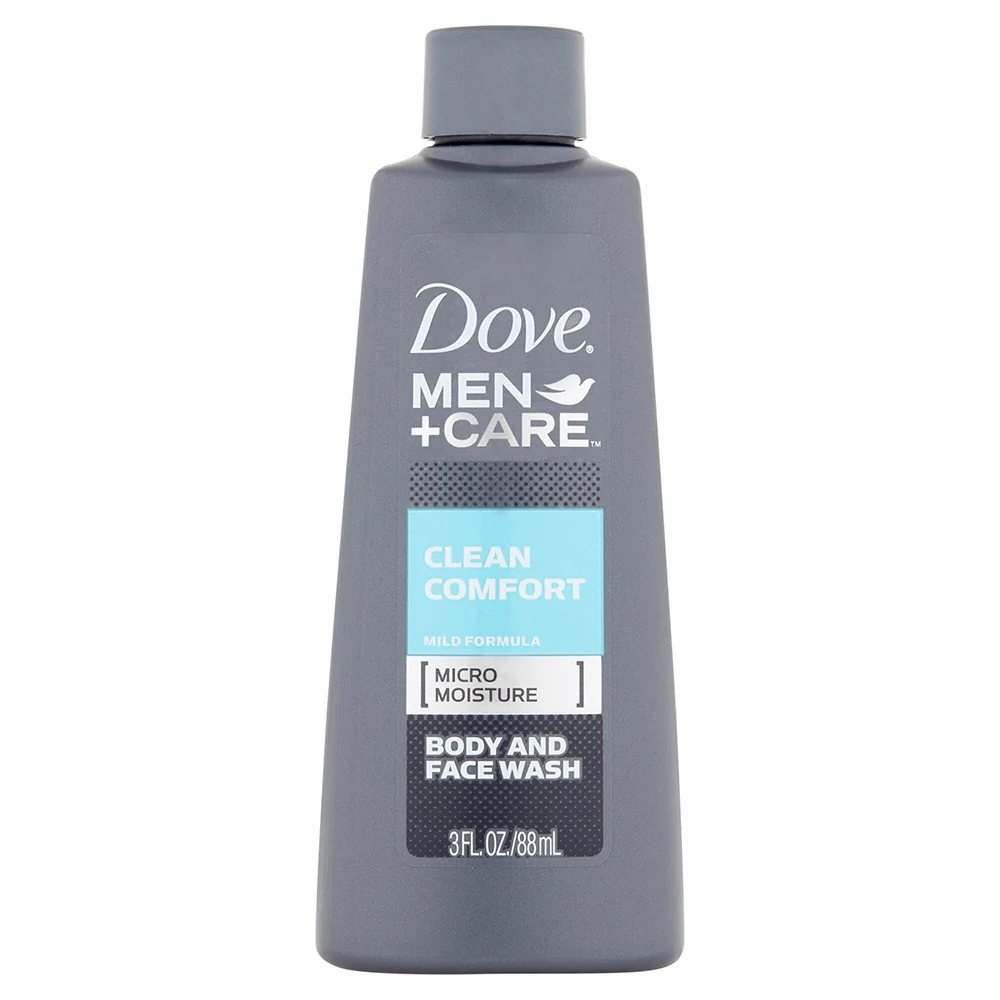 Casual Dove Men And Care Clean Comfort Body and Face Wash 3 Oz Functional