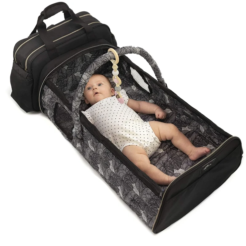 High-Quality Portable Baby Travel Folding Sleeper Bassinet Green