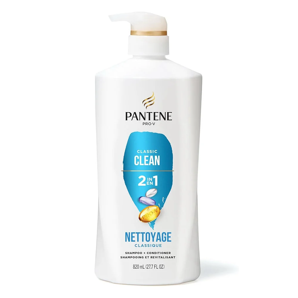 Detailed Pantene Classic Clean 2 in 1 Shampoo Pump Daily Hair Cleansing and Conditioning 27.7Oz 820ml Professional