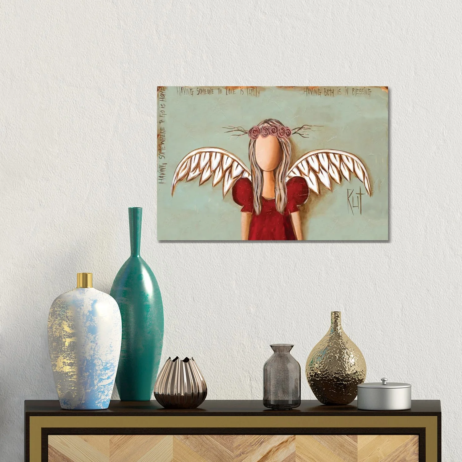 Dependable A Blessing by Ruth's Angels - Canvas Gallery Wrap Natural
