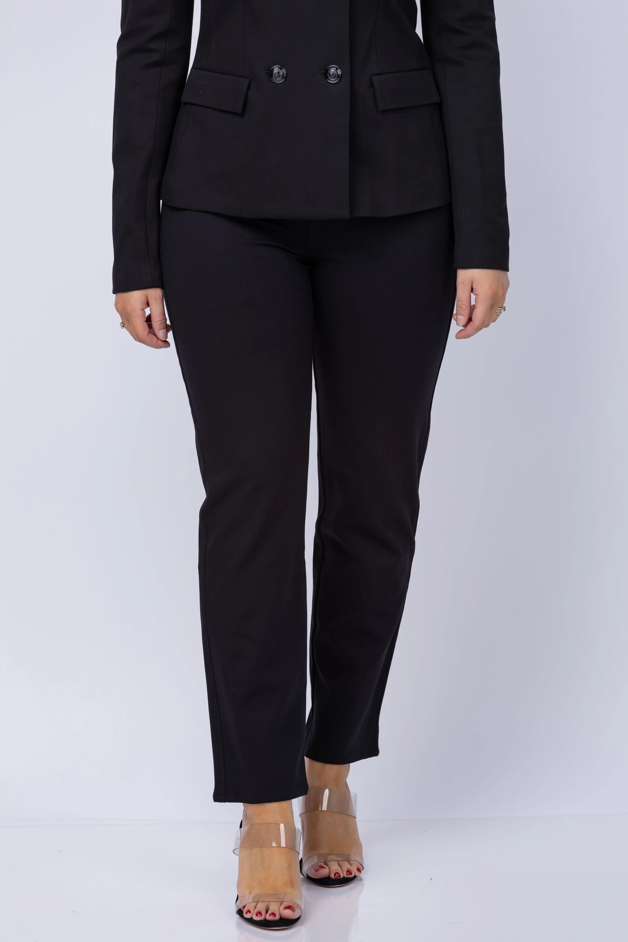 Verified L'AGENCE Alexia High Rise Cigarette Crop pant in Black Durable