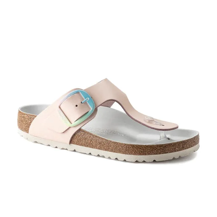 Refined Birkenstock Gizeh Big Buckle Natural Leather Ombre Light Rose Effective