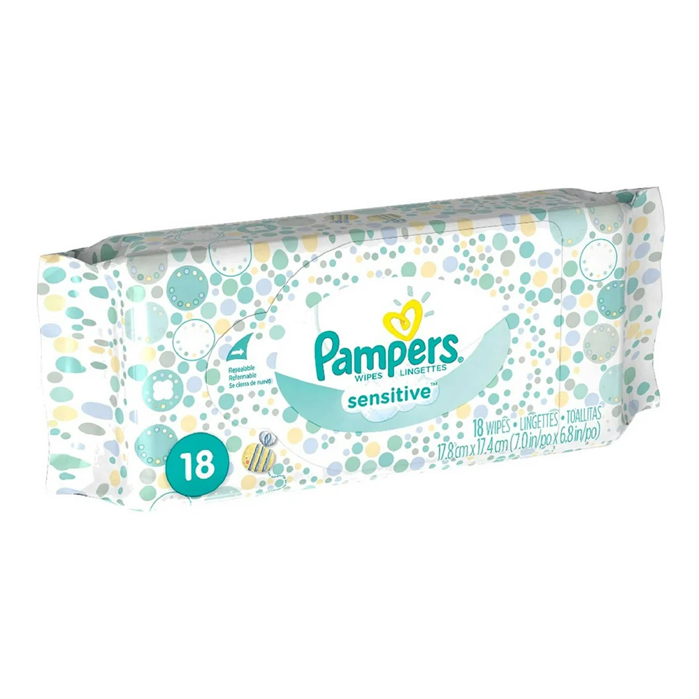 Fast Pampers Sensitive Hypoallergenic Baby Wipes Fragrance 18Ea High-Performance