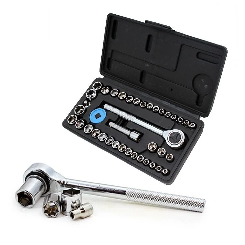 Eco-Friendly 40pc SAE Metric Socket Tool Set 1 4 3 8 Drive w Ratchet Exceptional