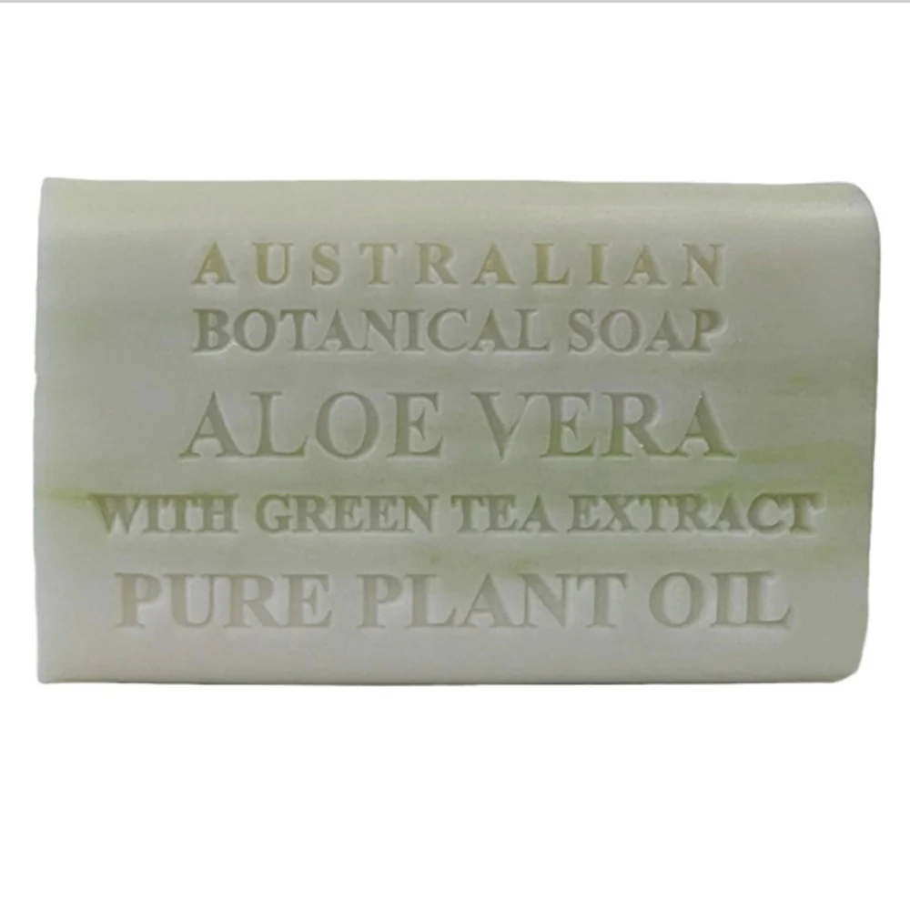 Breathable Australian Botanical Bar Soap Aloe Vera with Green Tea Extract for Gently Cleansing and Nourishing Skin 6.6Oz 187g Professional
