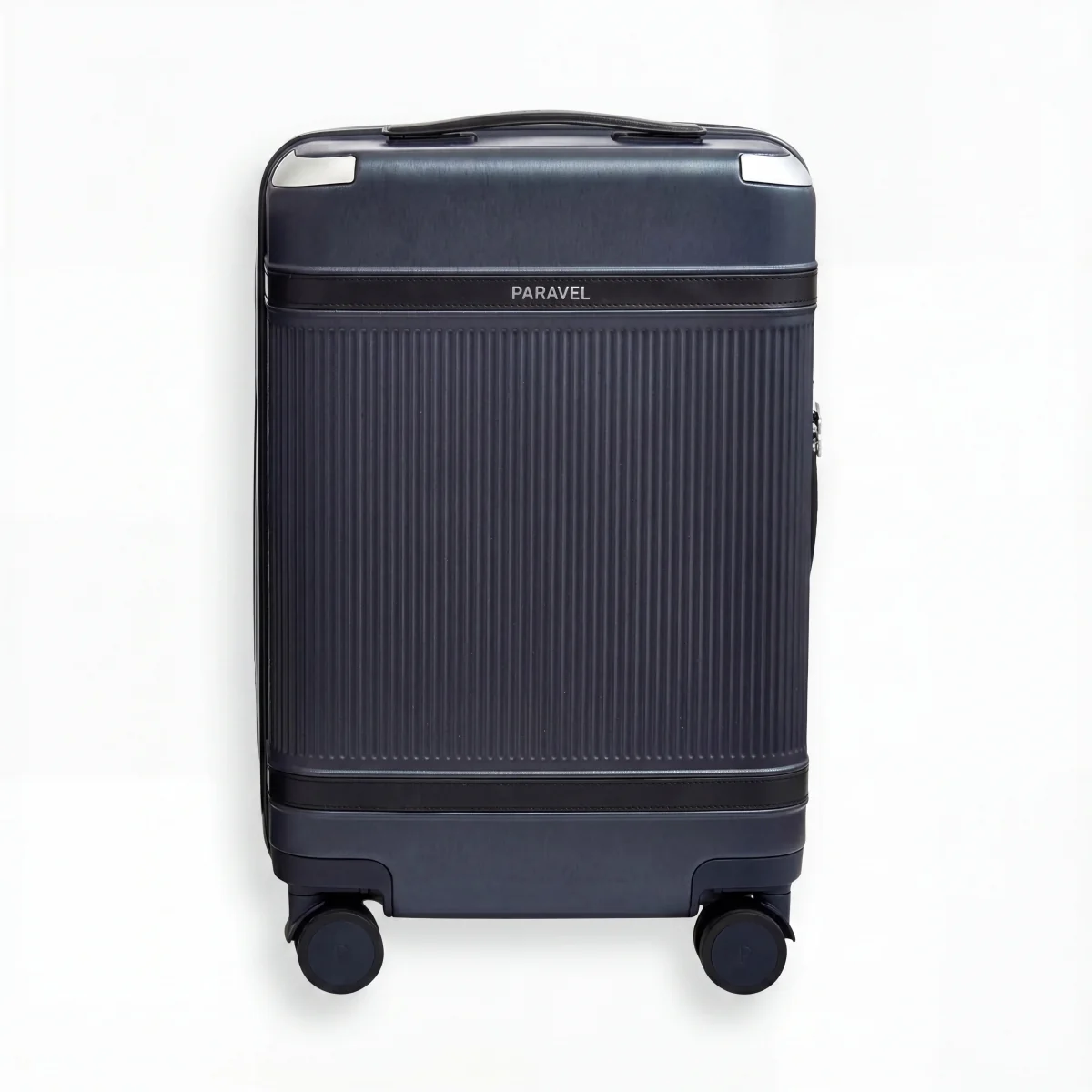Fine Paravel Aviator Carry-On Plus Spinner Suitcase Scuba Navy Recycled Shell Reliable