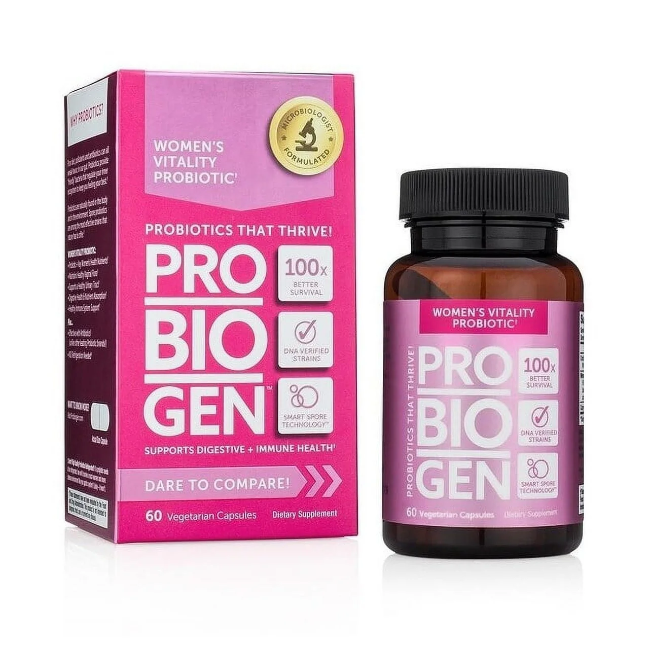 Durable Probiogen Women's Vitality Probiotic Vegetarian Capsules 60 Ea Elite