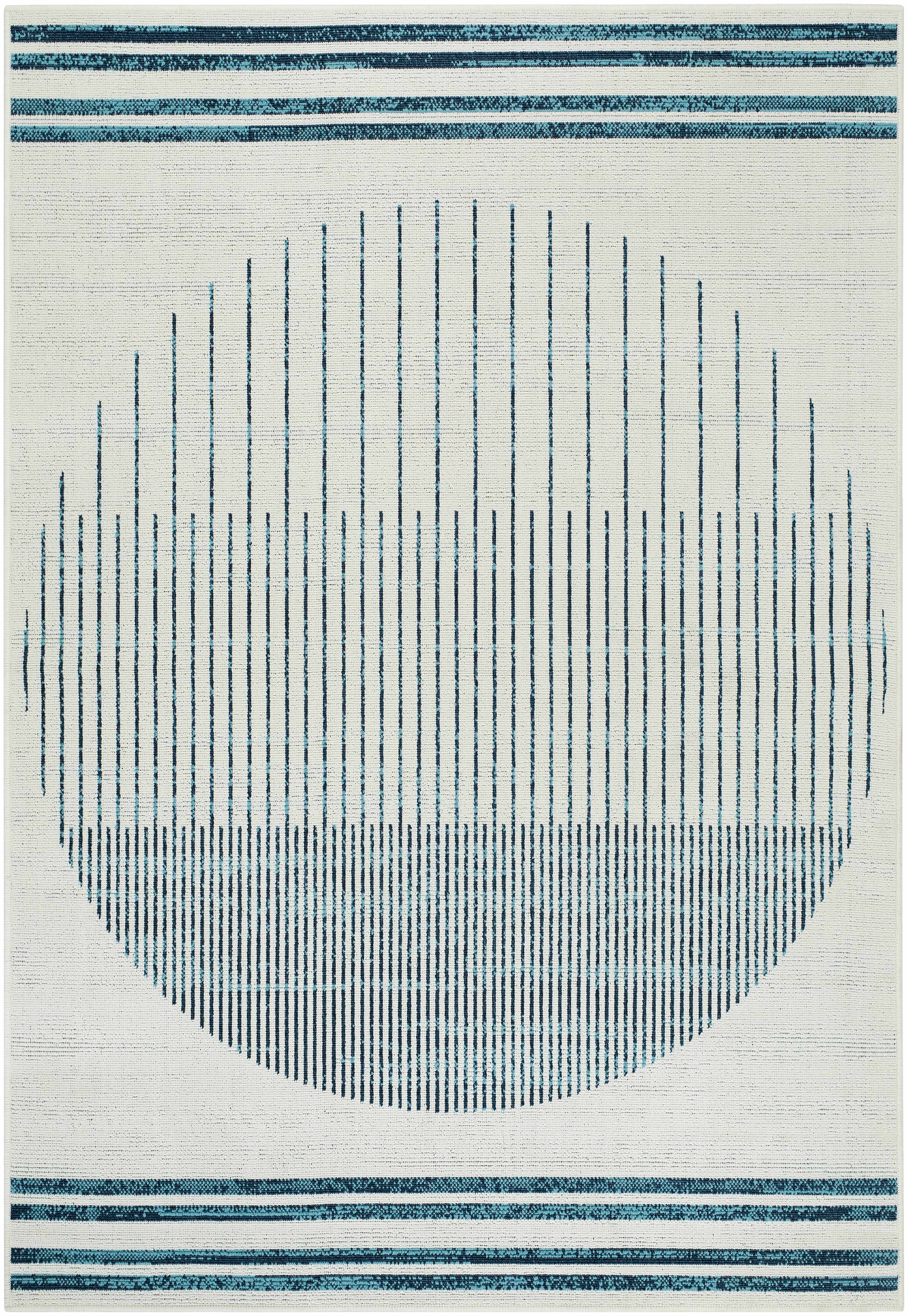 Smooth Nabil Slate Blue Outdoor Area Rug Elite