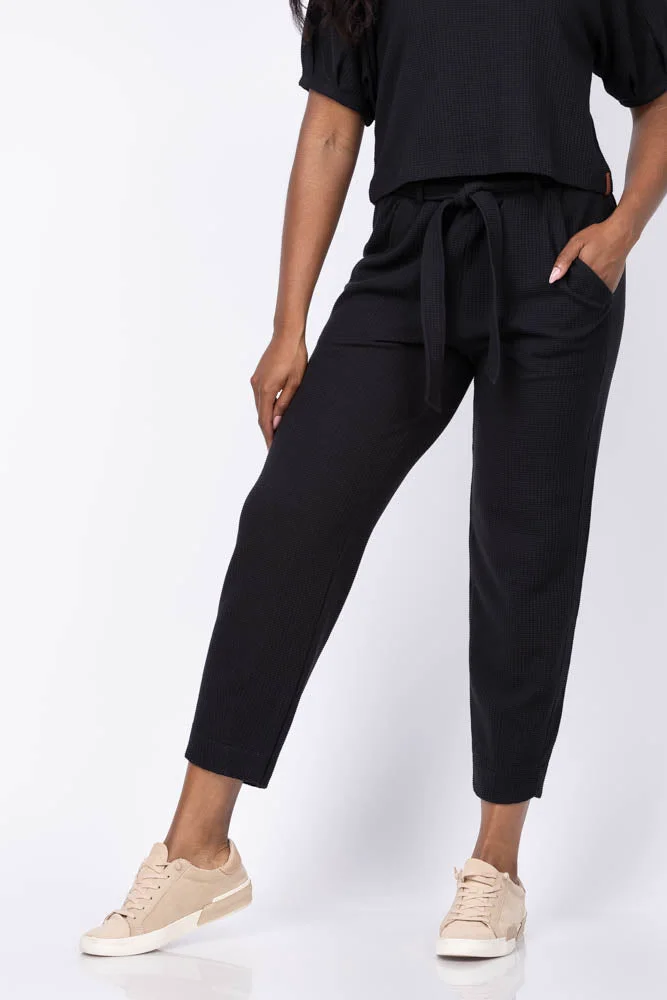 Verified Lilla P Belted Pant in Black Artisan