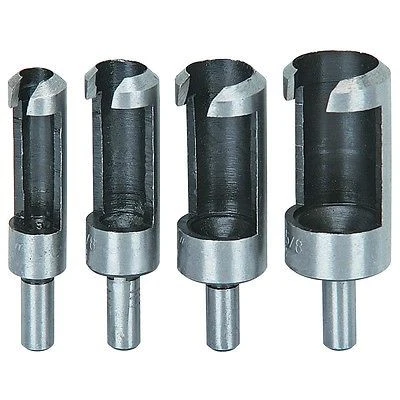 Premium 4 Piece Wood Hole Plug Cutter Cutting Tool Set for Drill Press Top-Quality
