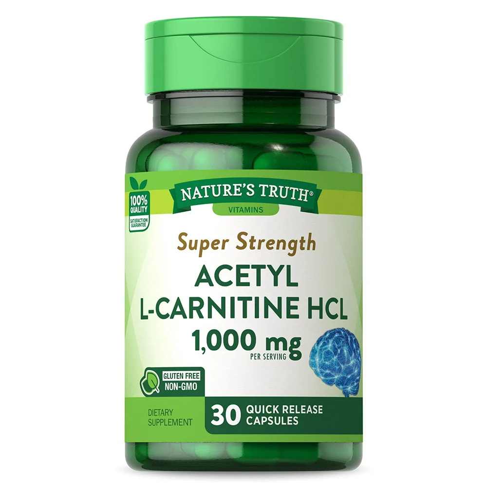 Functional Natures Truth Vitamins Super Strength Acetyl L-Carnitine HCL 1000 mg Capsules 30 Ea Relaxed
