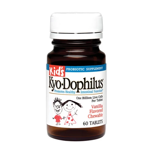 Refined Kyolic Kids Kyo-Dophilus Chewable Tablets Vanilla Flavor - 60 Ea Enhanced