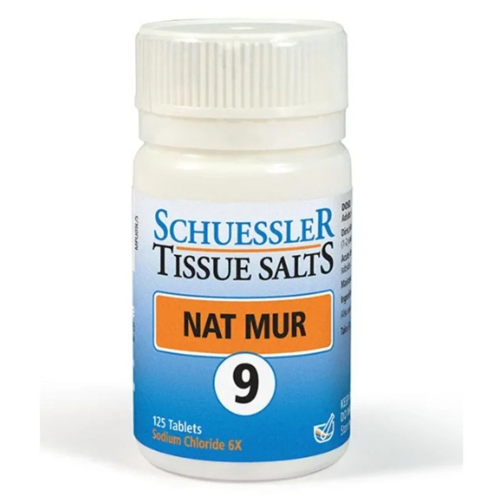 Healthy Schuessler Tissue Salts Nat Mur 6X Tablets for Fluid Balance and Mucous Support 125Ea Genuine