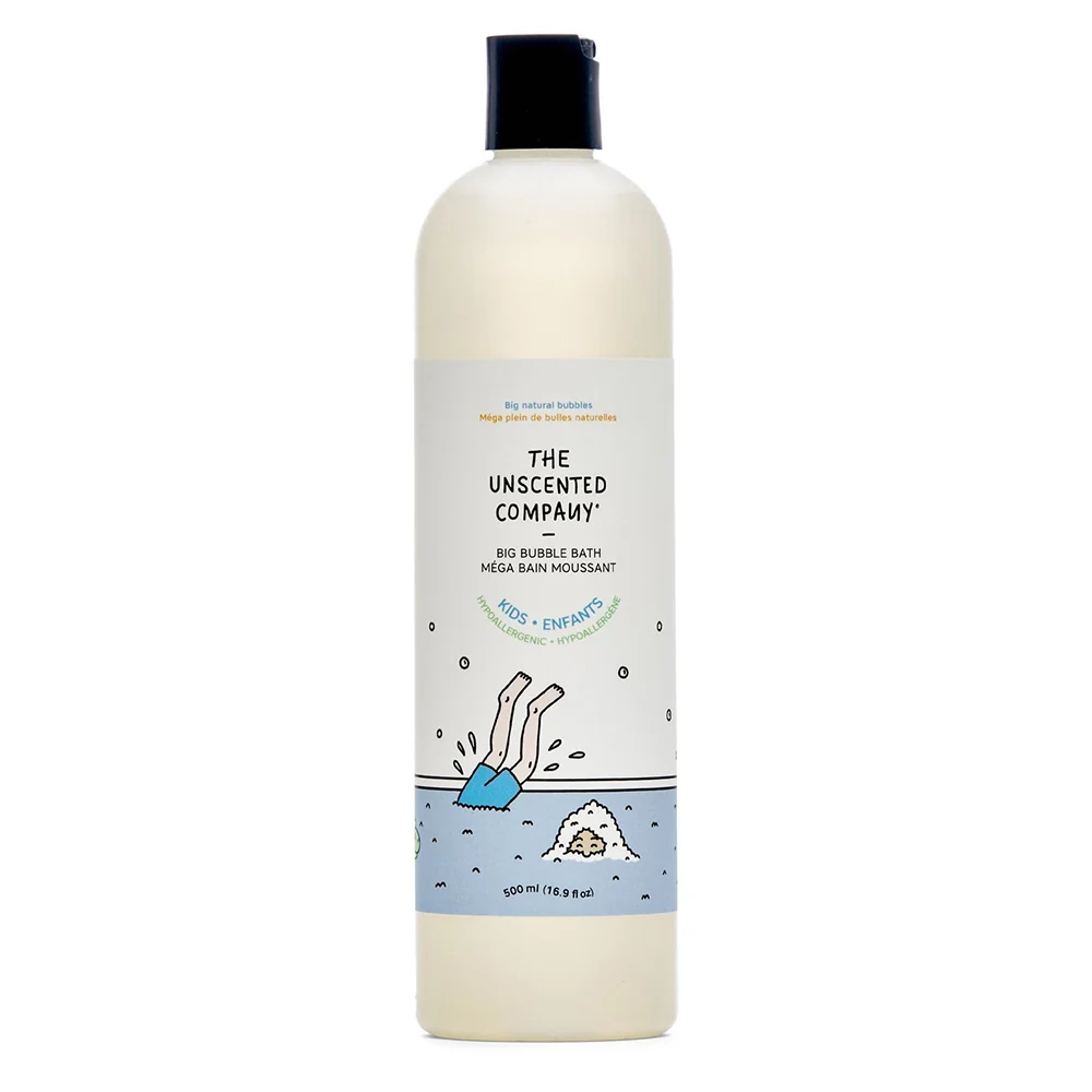 Specialty The Unscented Company Kids Big Bubble Bath Enfants Hypoallergenic Leave Skin Soft and Comfy 16.9Oz 500ml Sustainable