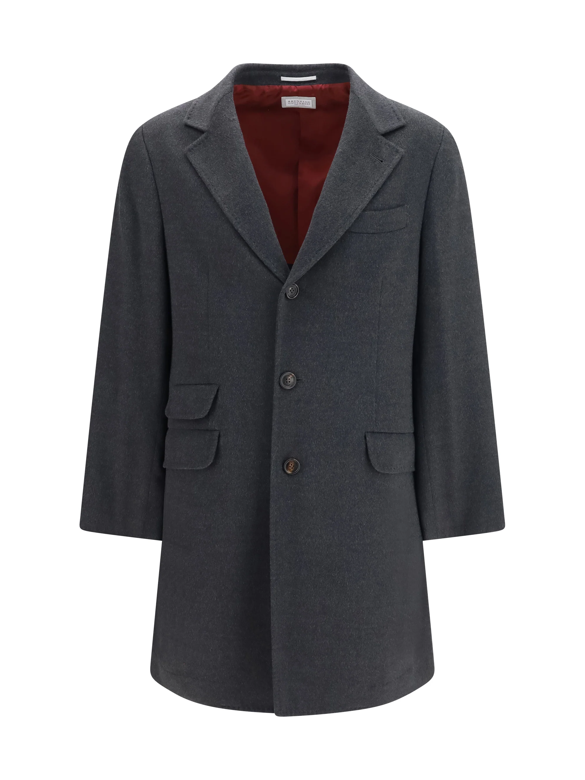 Fine Cashmere Coat Charcoal Optimized
