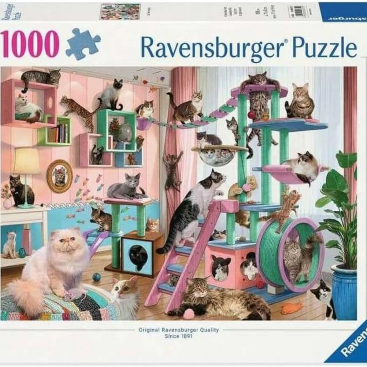 Original Design 1000pc Cat Tree Heaven Puzzle Unique