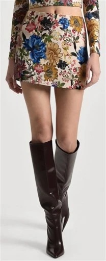Consistent Alice Olivia Rubi Lr Micro Skirt in Fallen Petals Sm Responsible
