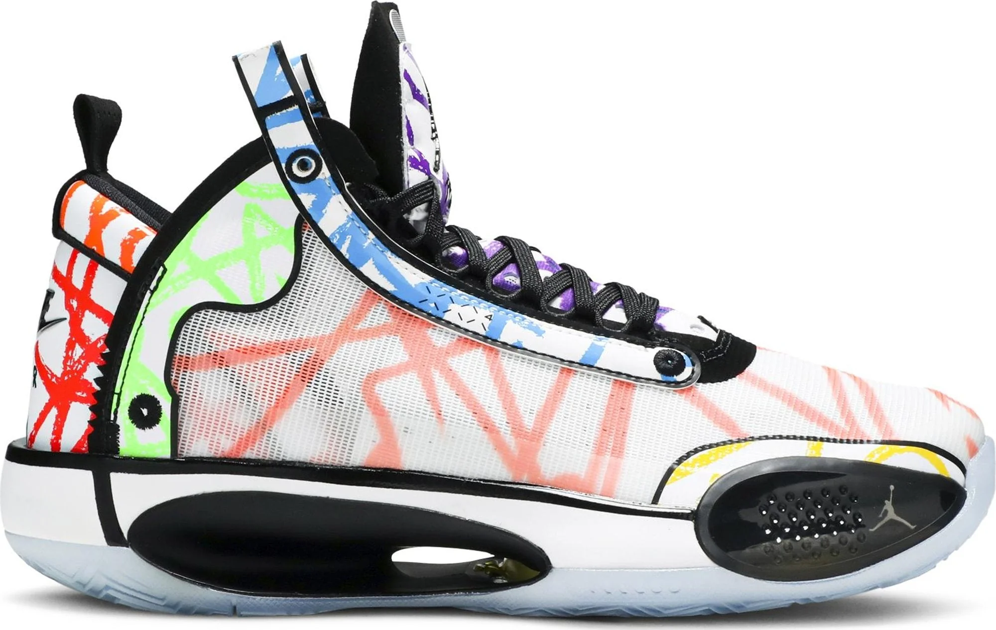 Dependable Air Jordan Grade School Retro Xxxiv 'Zion Williamson Coloring Book' Gs Sneakers Pure