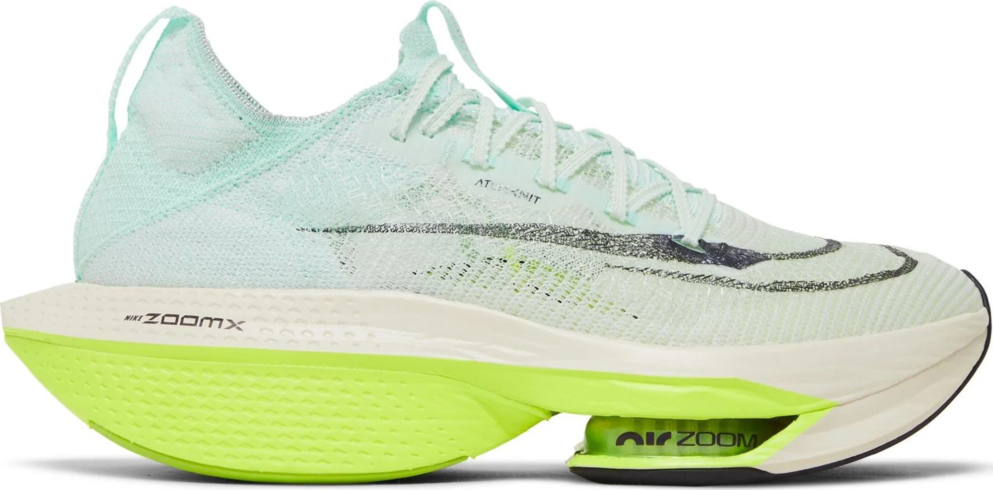 Clean Nike Men's Air Zoom Alphafly Next 2 'Mint Foam' Sneakers Smooth