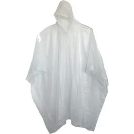 Exceptional 50 Piece Case Pack of Clear Emergency Disposable Poncho Rain Coat Suits Covers Verified