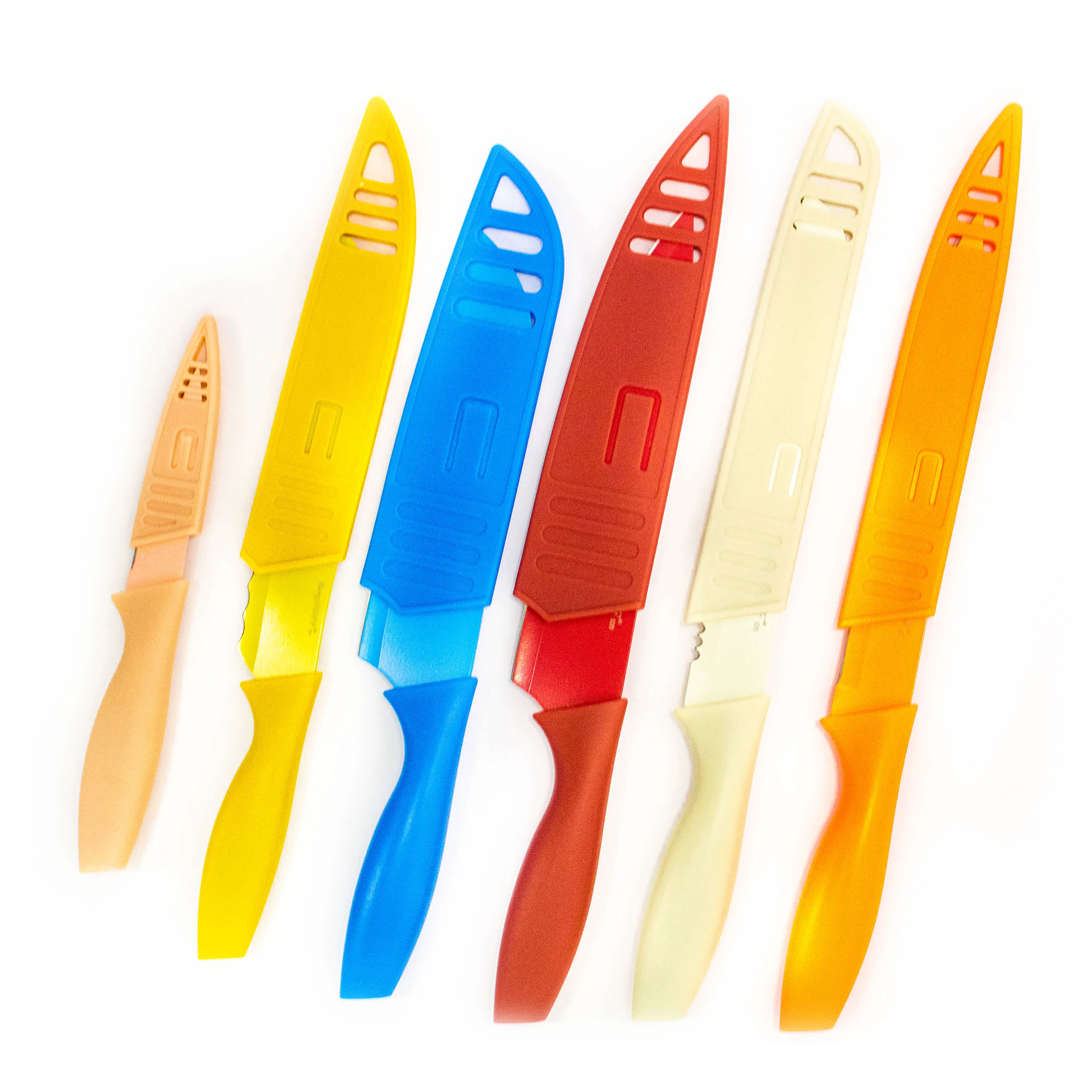Unique BergHOFF 12pc Nonstick Multicolor Stainless Steel Kitchen Knife Set Contemporary