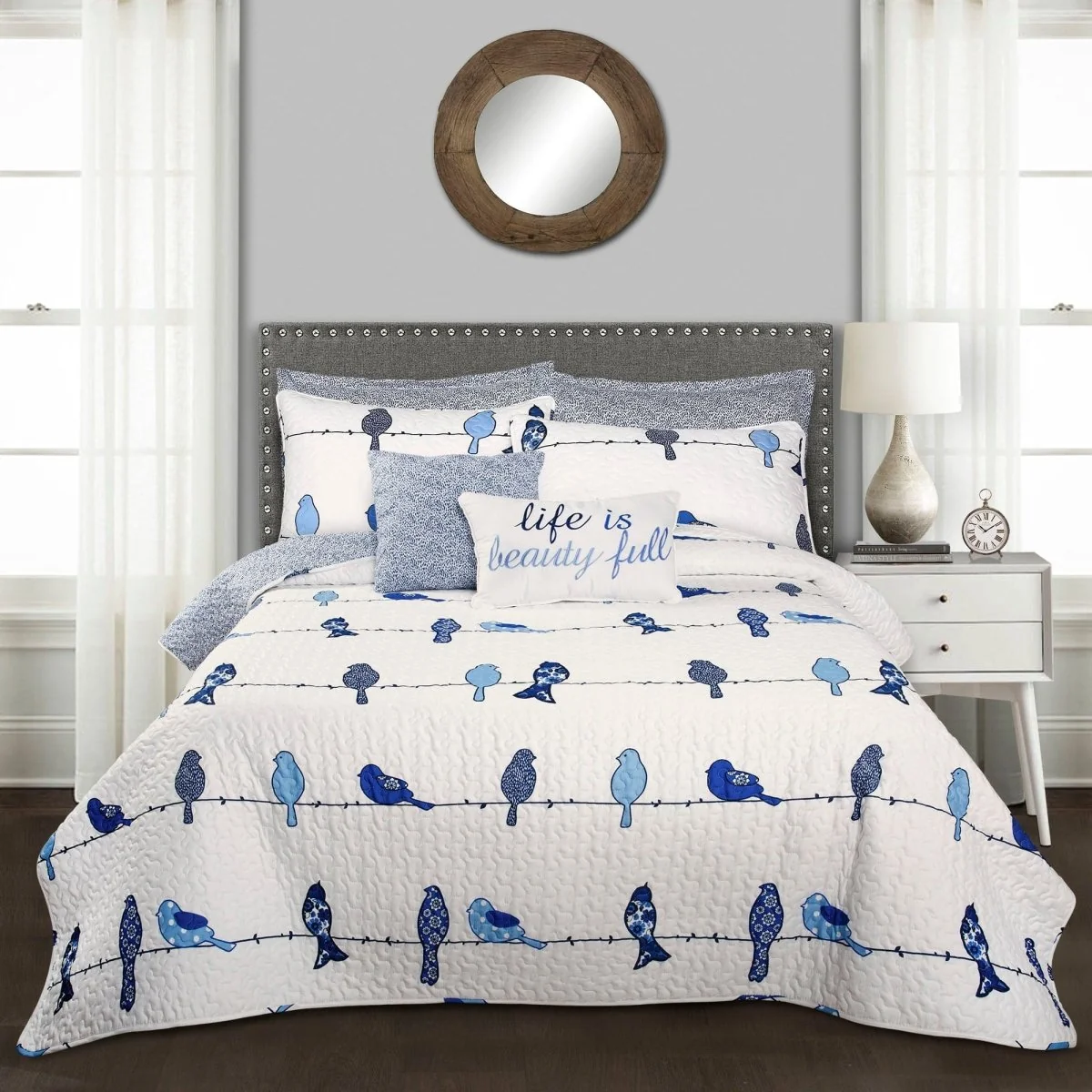Genuine Rowley Birds Quilt 7 Piece Set High-Quality