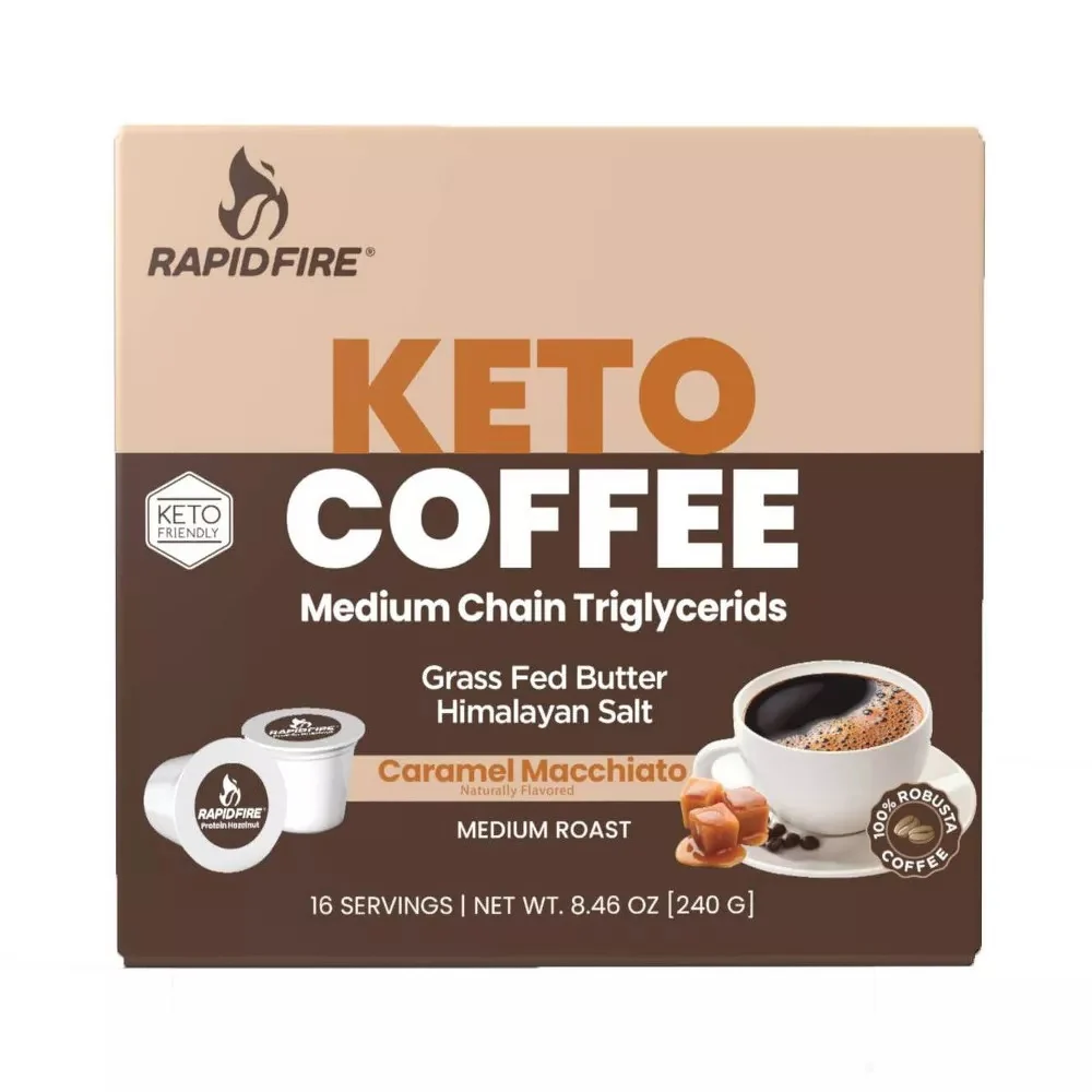 Contemporary Rapid Fire Coffee Caramel Macchiato Light Roast Coffee Pods 16 Ea Minimalist