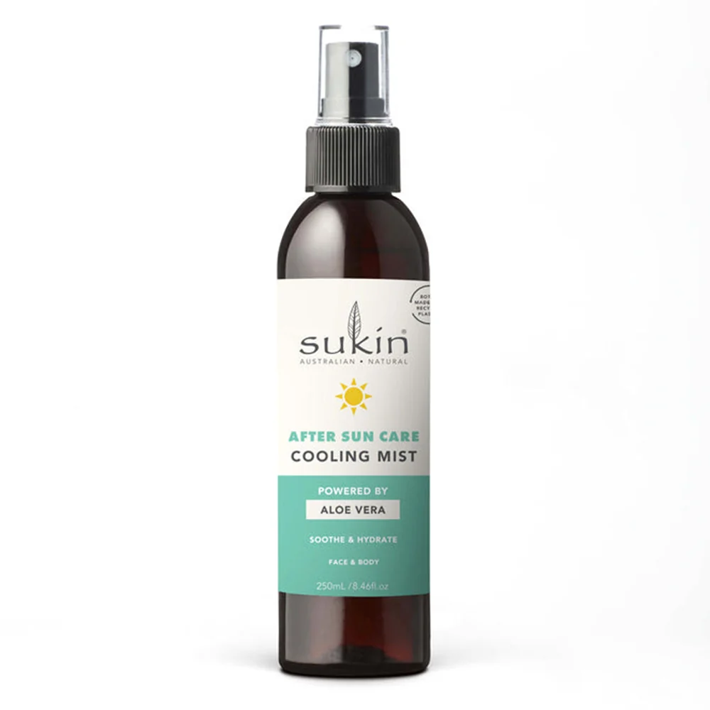 Clean Sukin After Sun Care Cooling Mist Aloe Vera for Soothing and Hydrating Sun Exposed Skin 8.46Oz 250ml Pure