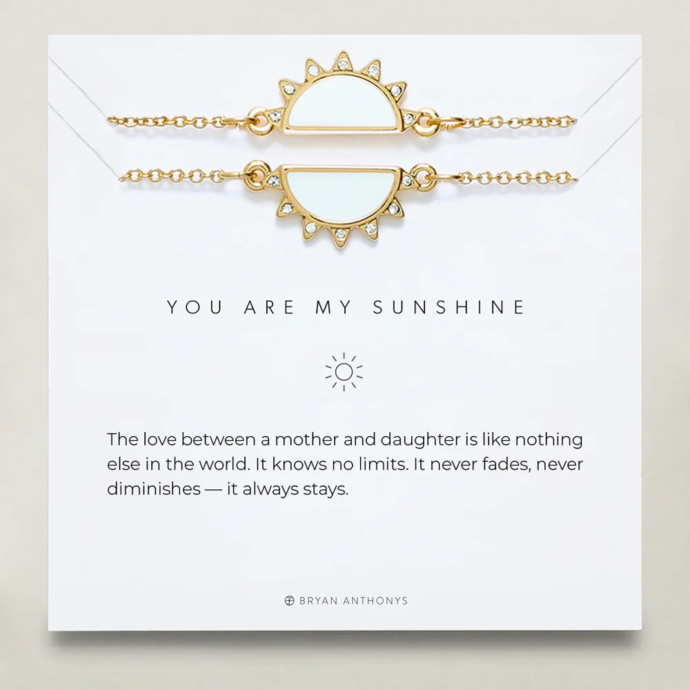World-Class You Are My Sunshine Gold Bracelet Set Premium Material