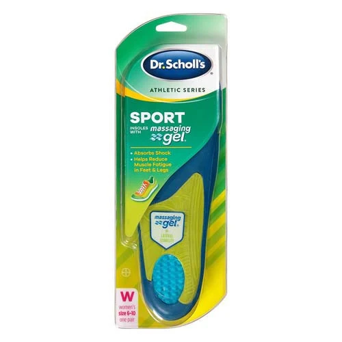 Stylish Dr. Scholls Athletic Series Sport Insoles With Massaging Gel For Women Size 6-10 1 Pair Innovative