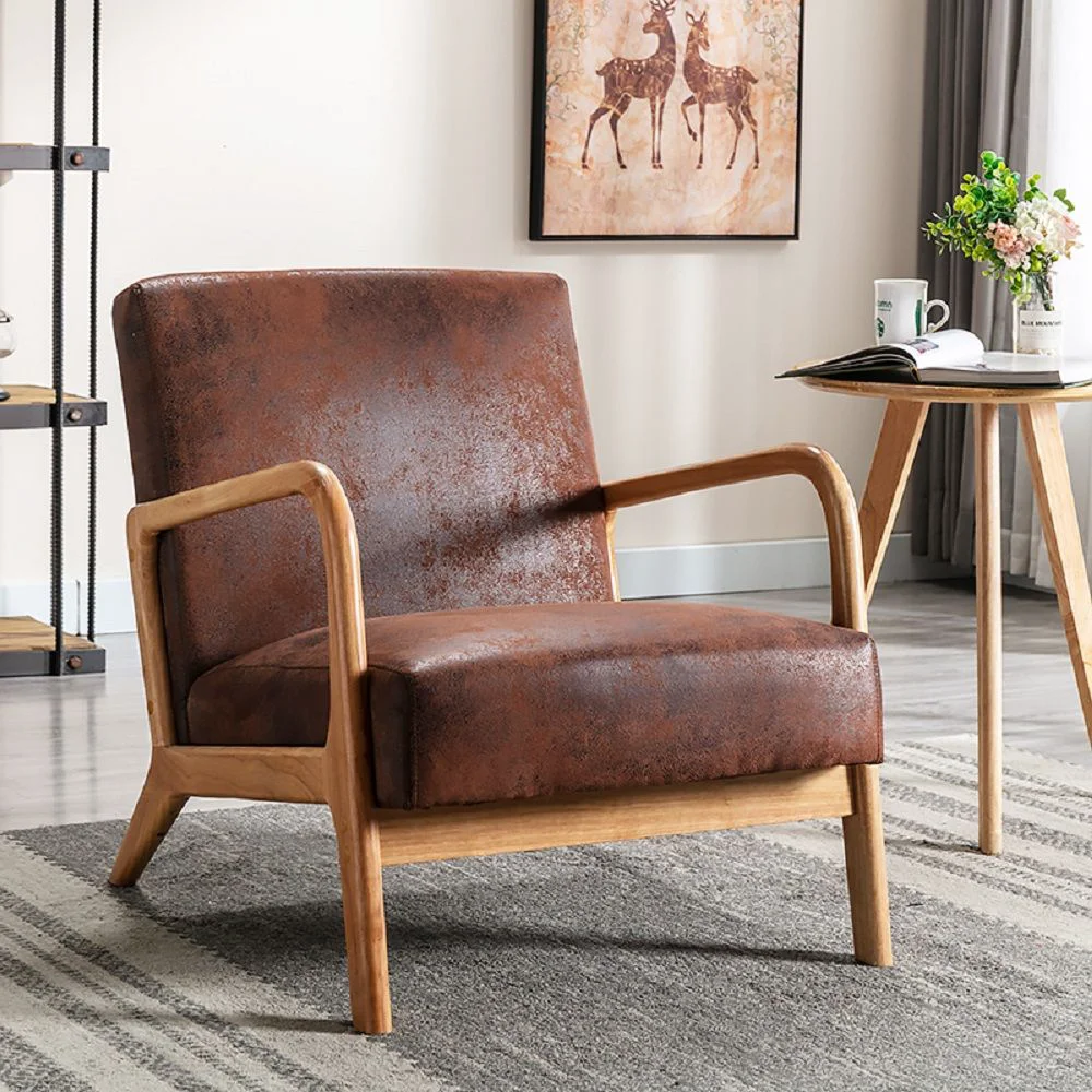 Authentic Classic Mid-Century Modern Accent Chairs Open Framed Armchair With Cushioning Innovative