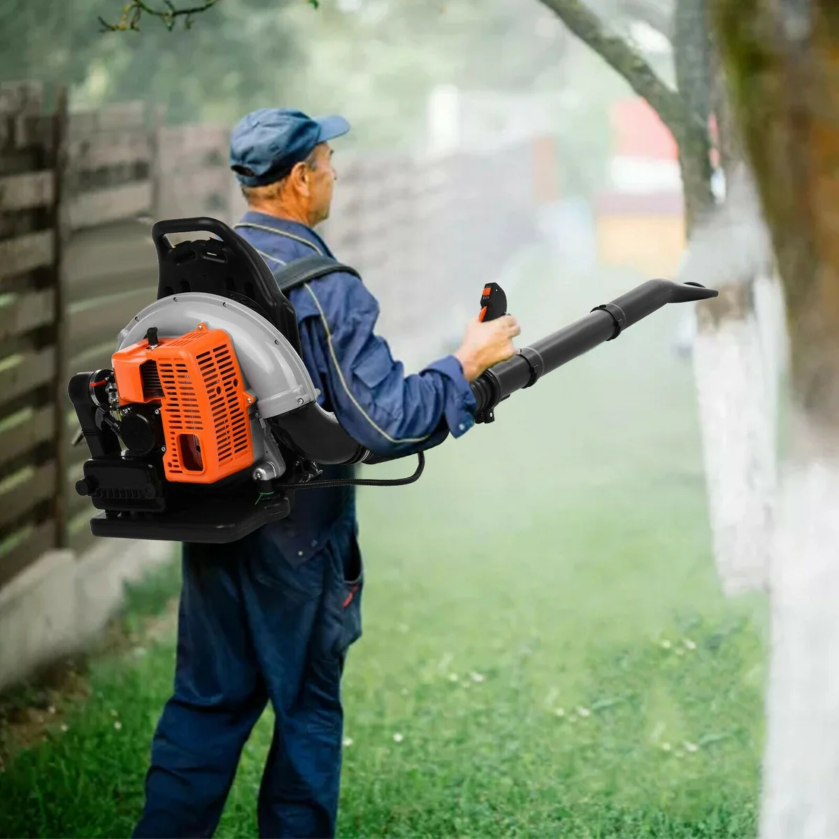 Expertly Made Powerful Lightweight Gas Powered Backpack Leaf Blower 63cc Unique