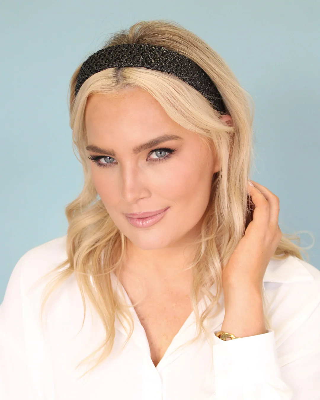 Secure Midnight Sea - Raffia Headband Prestigious