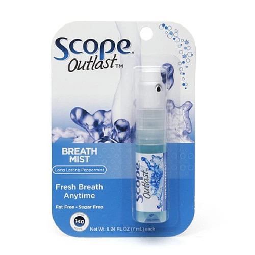 Solid Scope Breath Mist Fresh Breath Anytime Cool Peppermint Spray - 9.86 Ml Functional
