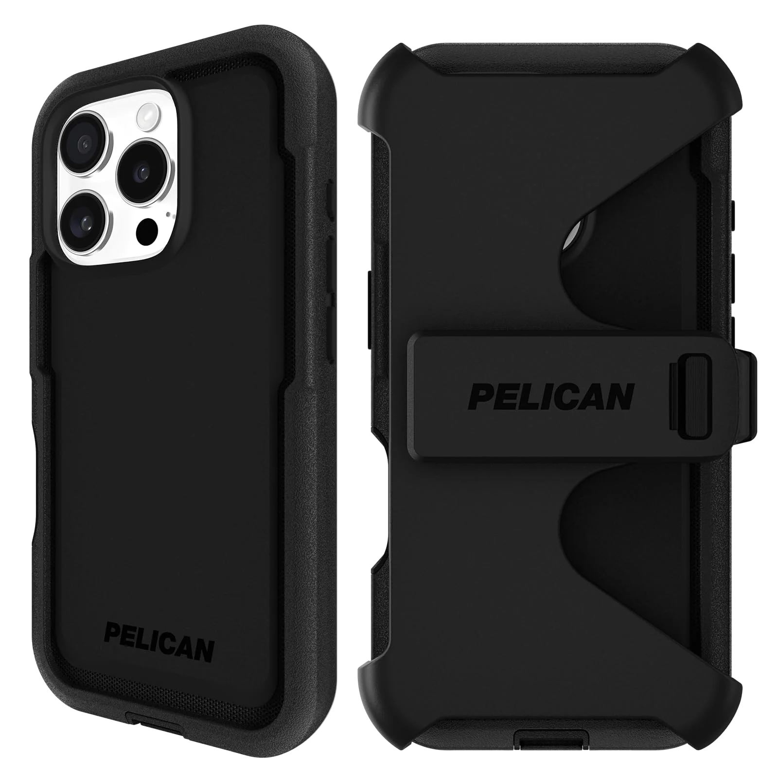 Professional Pelican Voyager iPhone 16 Pro Case Compatible with MagSafe Rugged Phone Case w 18ft Military-Grade Drop Protection - Heavy Duty Phone Cover w Belt Clip Holster for iPhone 16 Pro - Black Dependable