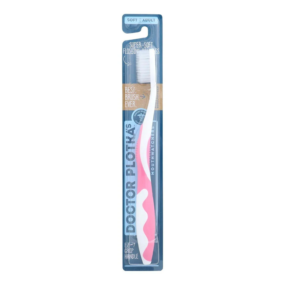 Lightweight Doctor Plotka's Mouthwatchers Toothbrush Super Soft Flossing Bristles Solid