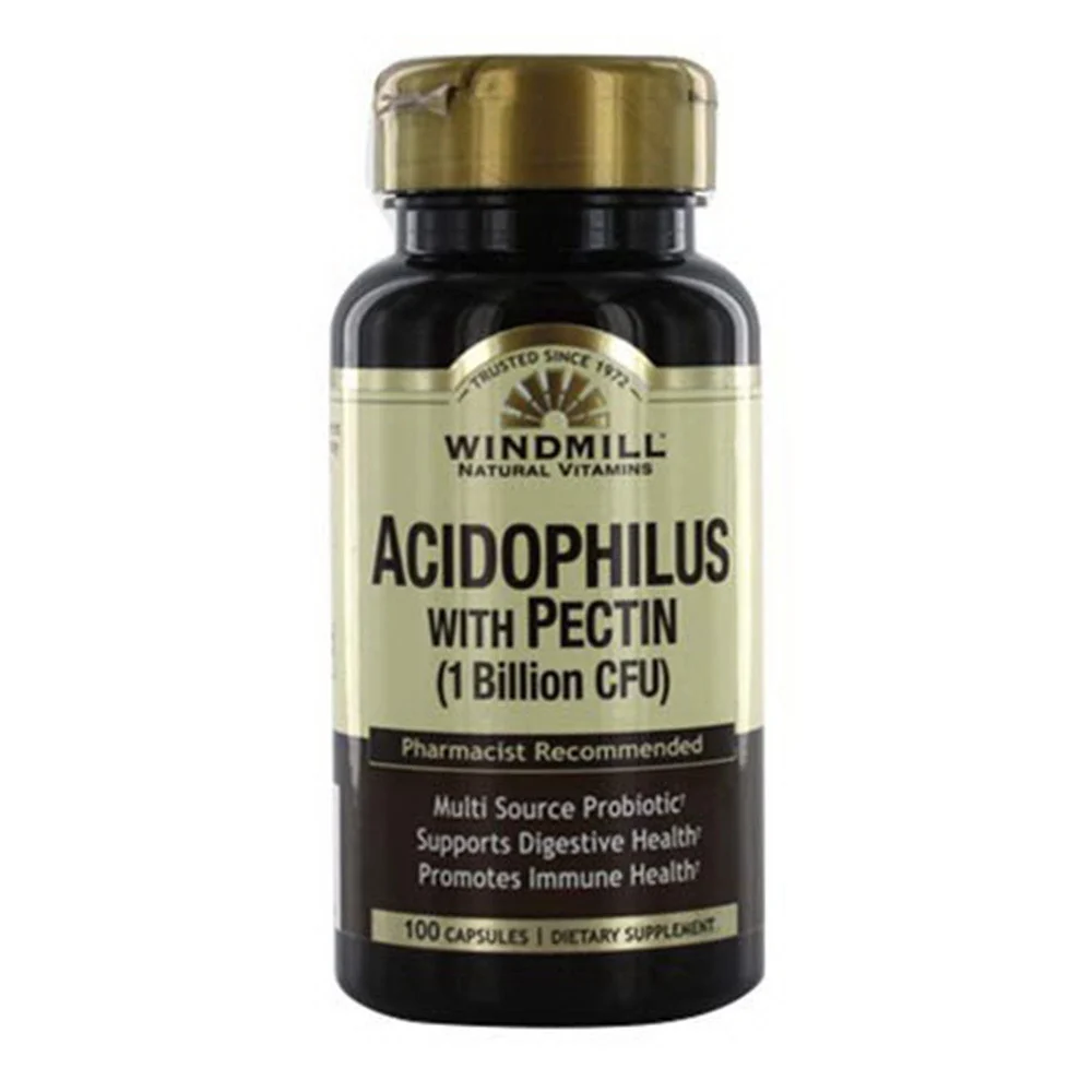 Easy-to-Use Windmill Natural Vitamins Acidophilus Probiotic With Pectin Capsules 100 Ea Advanced