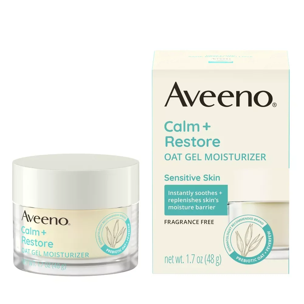 Eco-Friendly Aveeno Calm and Restore Oat Gel Moisturizer Unscented 1.7 Oz Functional