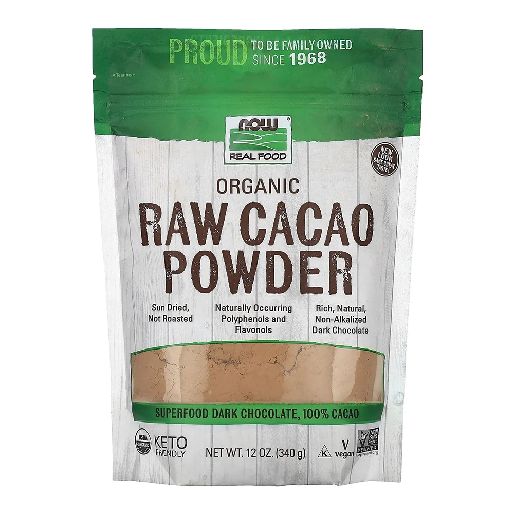 Traditional Now Foods Food Organic Raw Cacao Powder 12 Oz Smooth