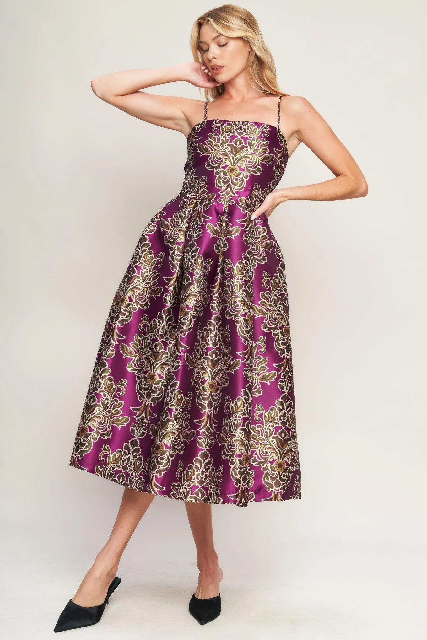 Efficient Along the Way Woven Midi Dress Elegant