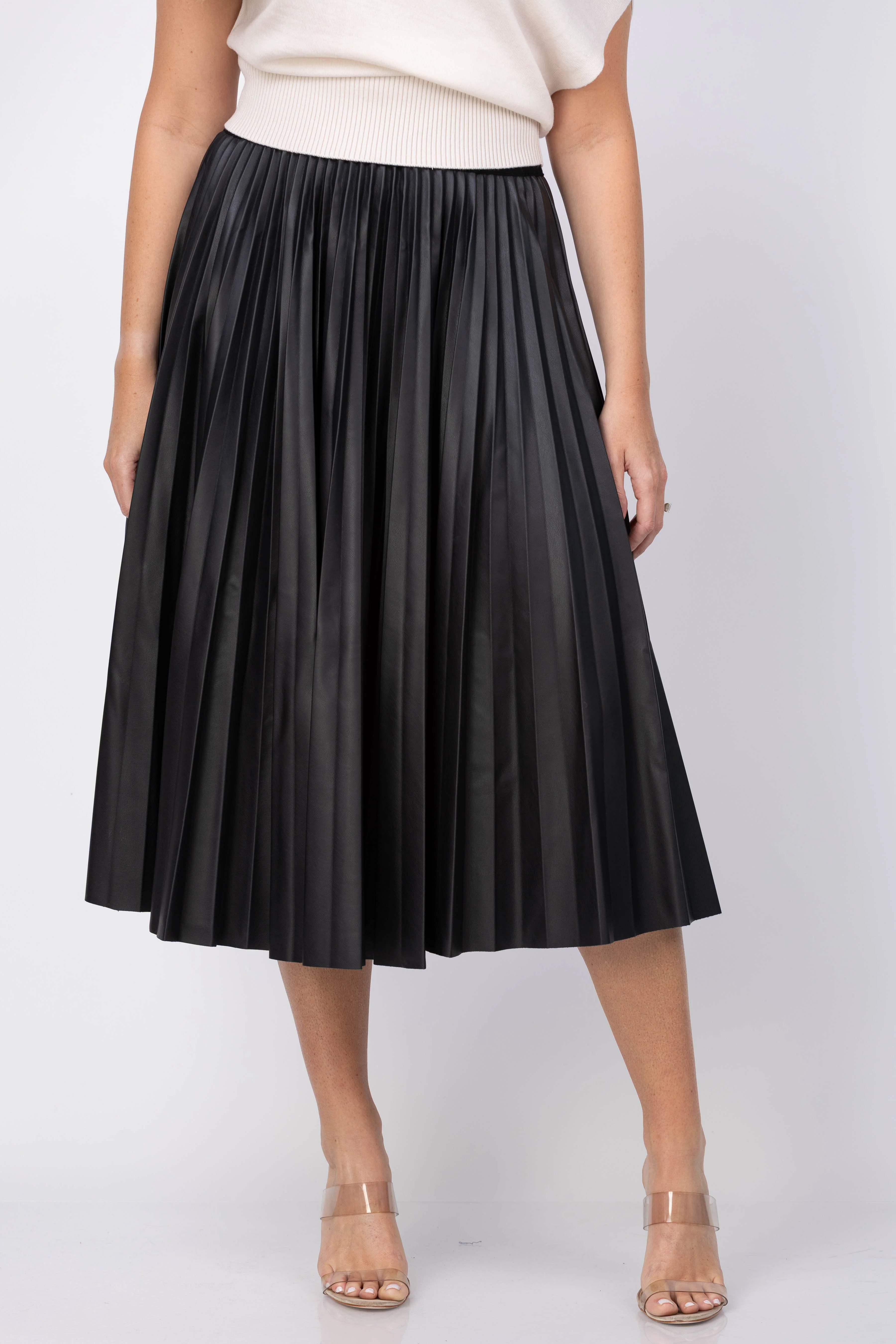 Sustainable Simkhai Kezia Midi Skirt in Black Organic