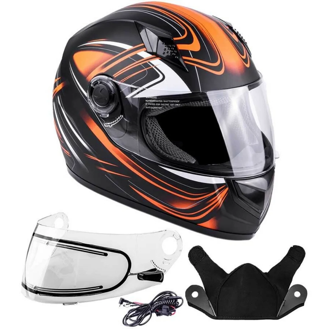 Dependable Full Face Heated Adult Snowmobile Helmet Versatile