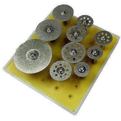 Clean 10 Piece Mini Cut-Off Diamond Cutoff Wheels Discs 1 8 Arbor Hole for Dremel User-Friendly