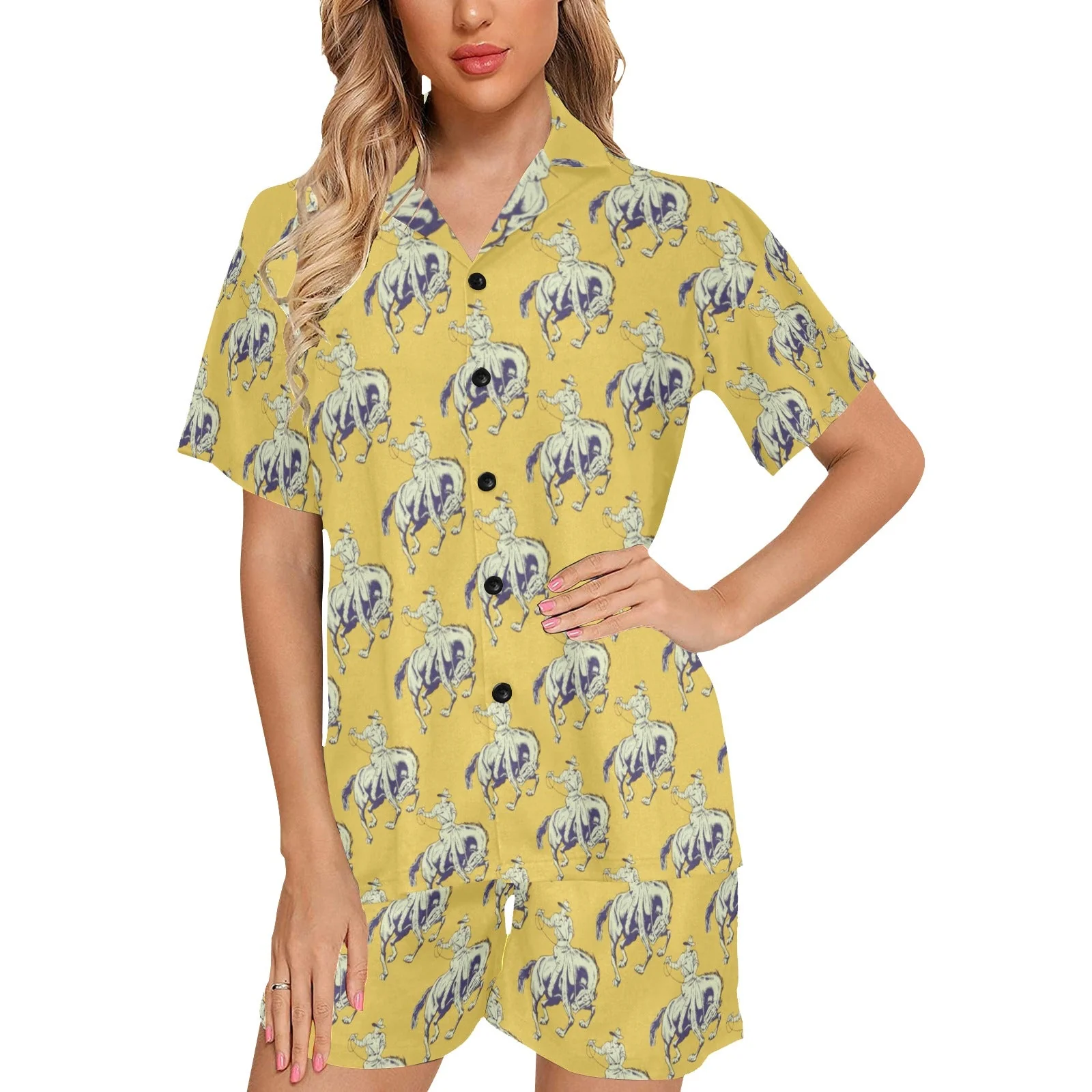 Quality Vintage Rodeo Women's Western Pajama Set Minimalist