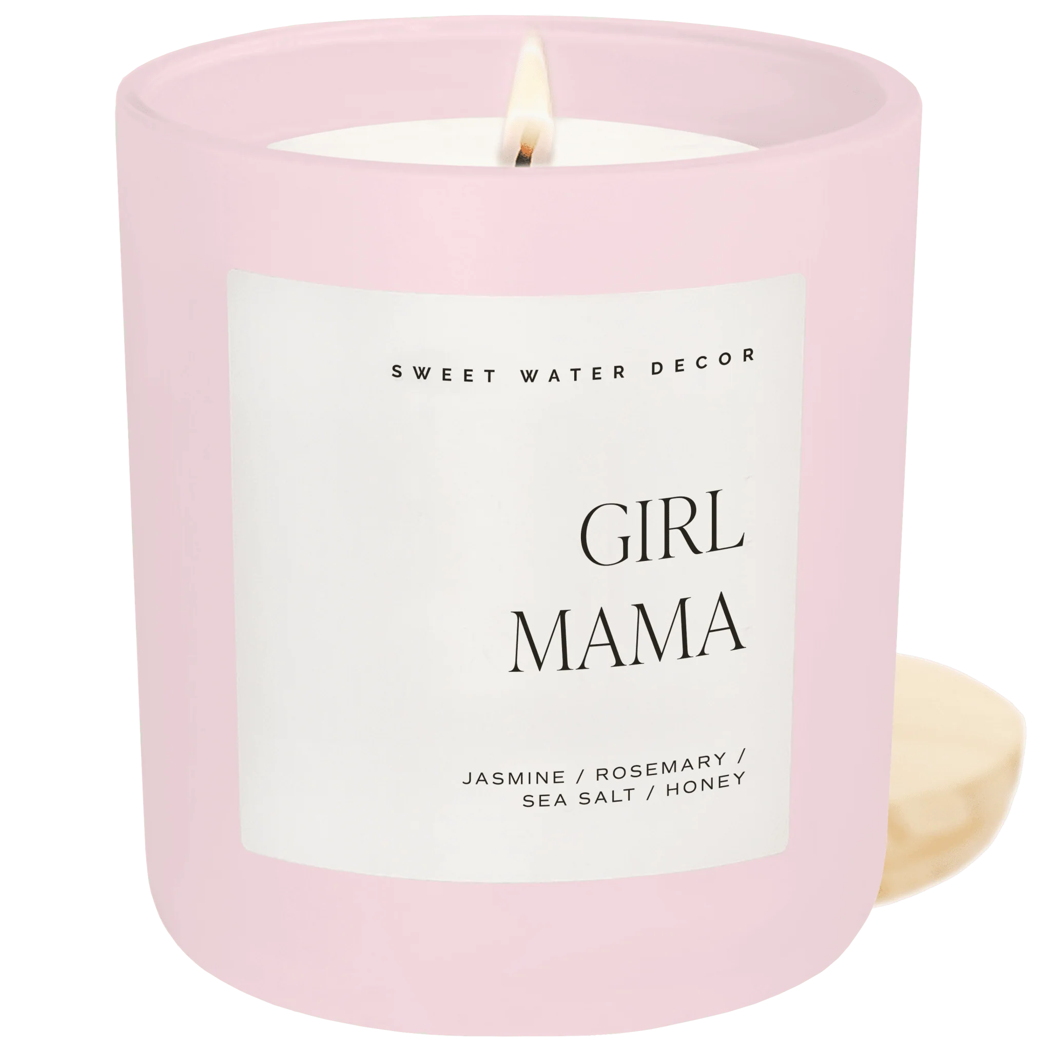 Convenient Girl Mama Soy Candle - Pink Matte Jar - 15 oz Unique