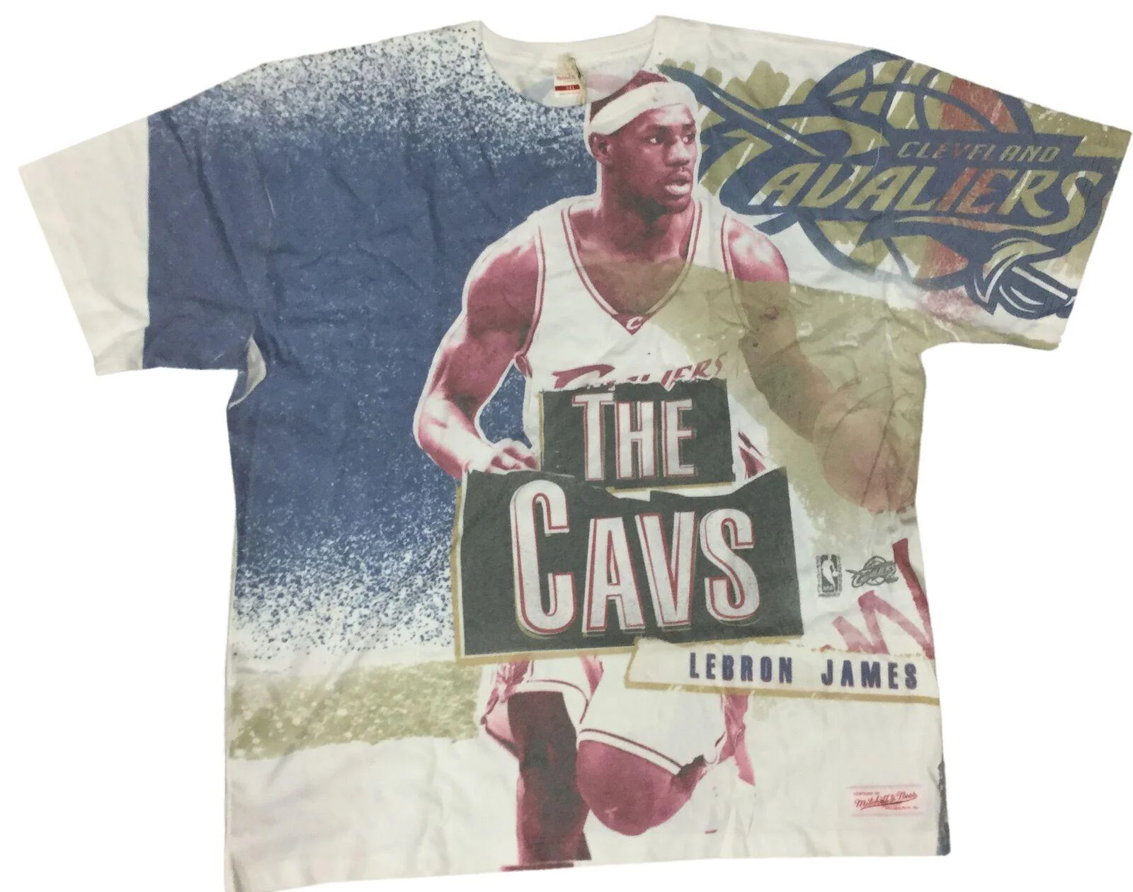 Detailed Mitchell Ness Men's NBA Breaking Boards Sublimated Tee Lebron James Cavaliers T-Shirts Efficient