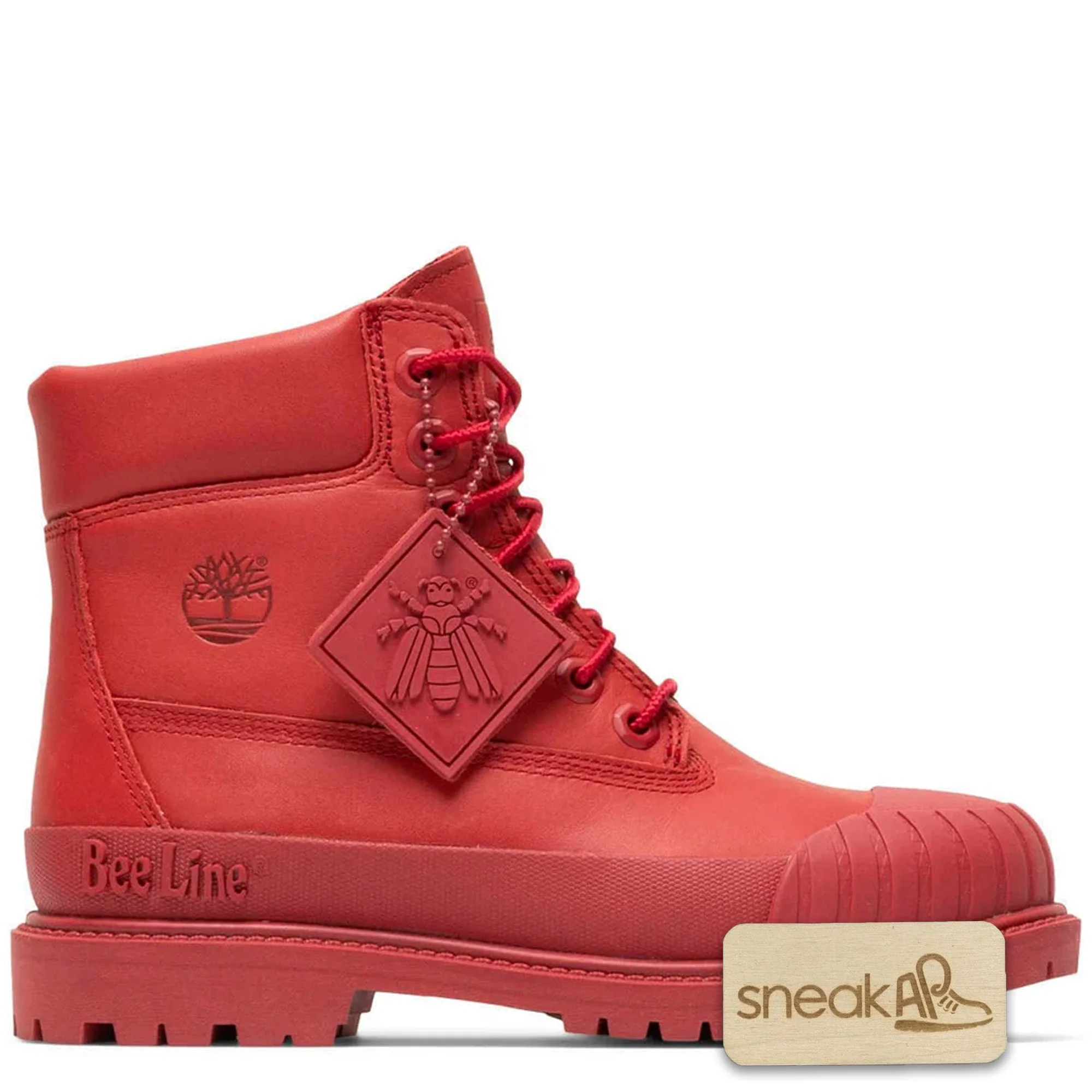Smart Timberland Women's 6 Waterproof Boot 'Premium Bee Line Rubber Toe Wp Red Nubuck' Sneakers Trendy